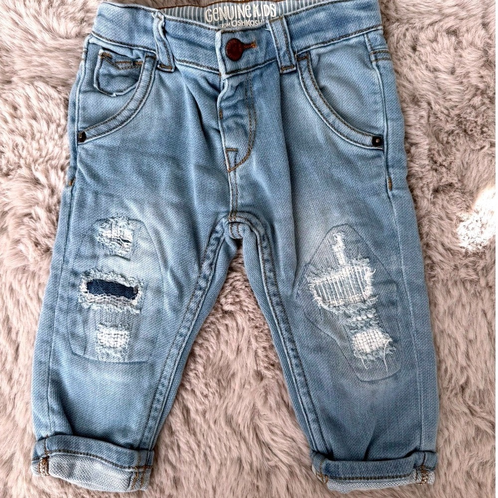 Genuine Kids from OshKosh Baby Boy Skinny Distressed Jeans Light Wash 12M